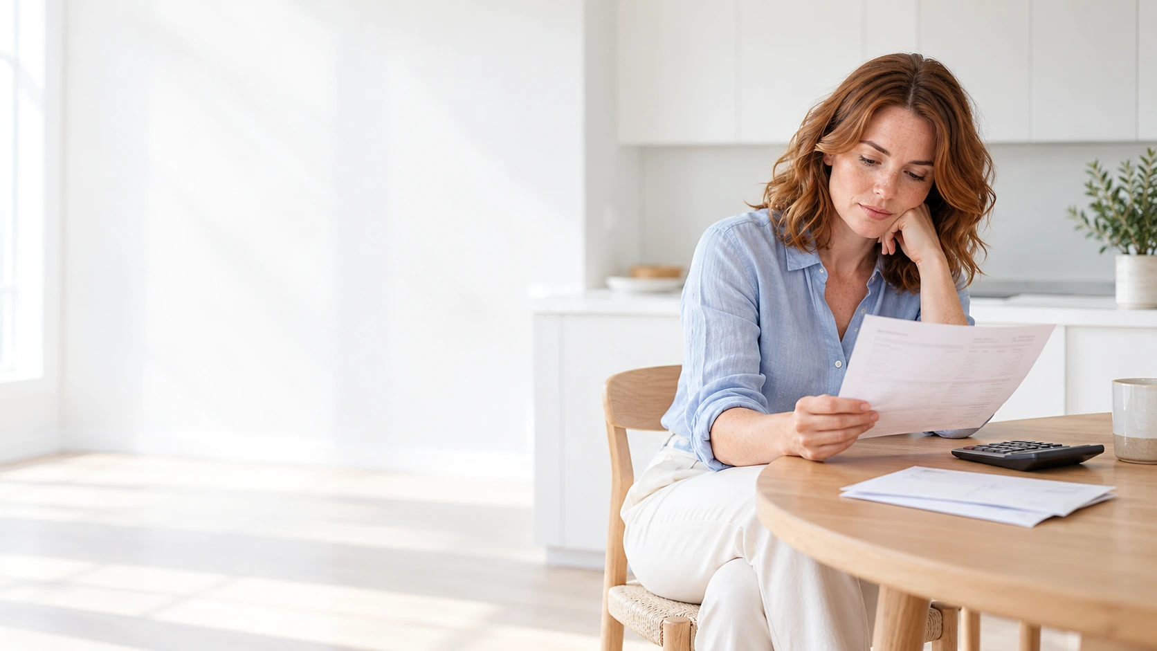 Reading the fine print at the kitchen table